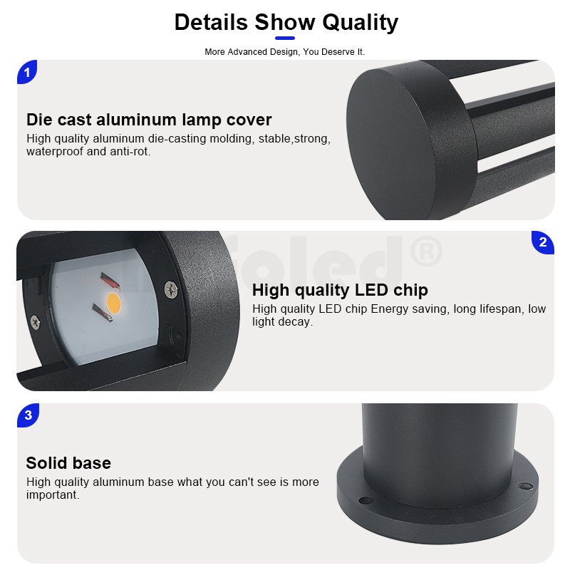 Hofoled Outdoor Waterproof Integrated Led Solar Garden Light for Lawn Patio Yard Walkway Driveway Solar Path Courtyard Lamp