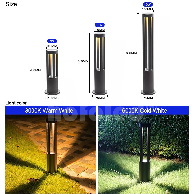 Hofoled Outdoor Waterproof Integrated Led Solar Garden Light for Lawn Patio Yard Walkway Driveway Solar Path Courtyard Lamp