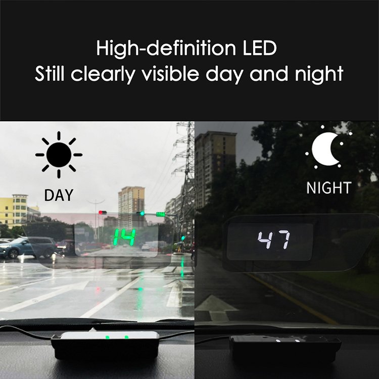 Vjoycar Dropship Digital Car Dashboard Speedometer GPS HUD Meter Car Windshield Speed Projector for Universal Vehicles
