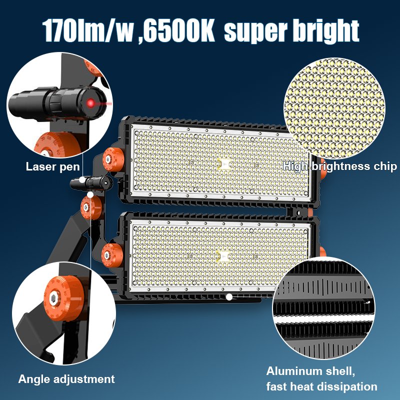 New Design High Mast Football Field Stadium Lighting Outdoor Tennis Court AC 200w 300w 400w 500w 600w 1000w Led Flood Light