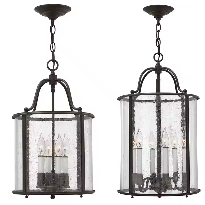 Custom Artistic American Chandeliers Polished Brass Modern Hanging Machinist Glass Drum Chrome Kitchen Island Pendant Light