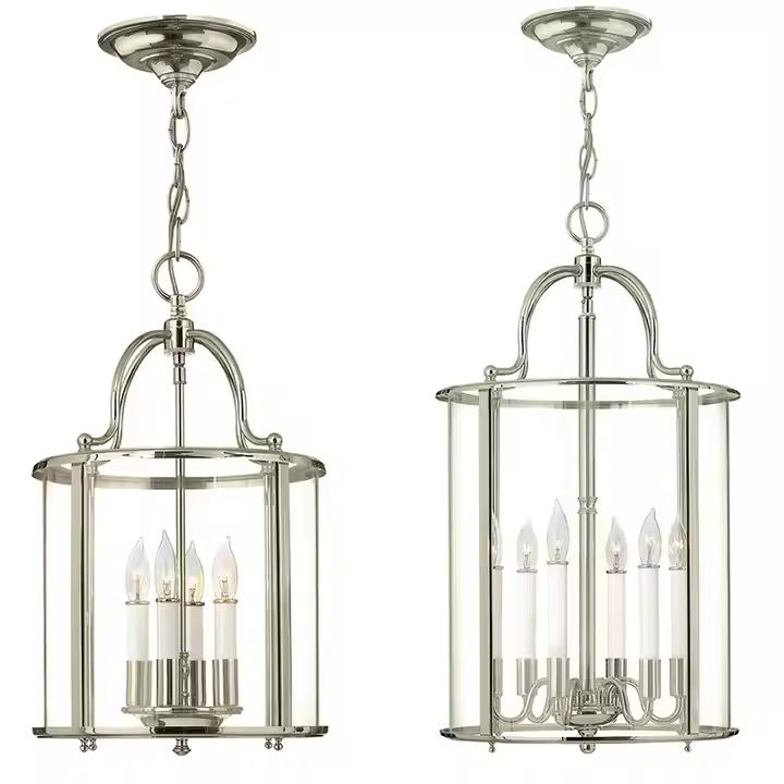 Custom Artistic American Chandeliers Polished Brass Modern Hanging Machinist Glass Drum Chrome Kitchen Island Pendant Light