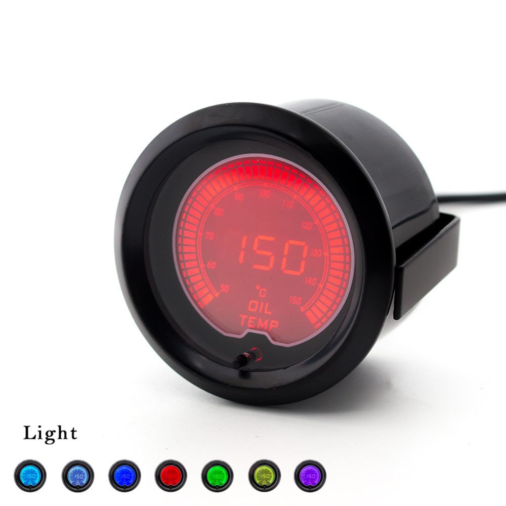 52mm Digital Voltmeter 7 Colors Voltage Gauge Evo 52mm Car Meter Racing Gauge