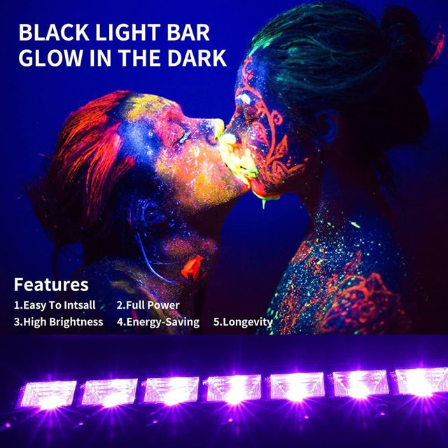 Hot Sale Led Purple Fluorescent Bar 10W 20W 30W 50W Induction Atmosphere Lamp AC85-265V IP66 395NM UV FloodLight UV Wash Light