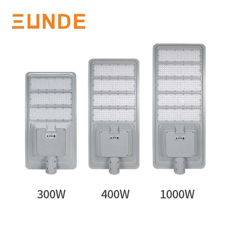 High Powered 1000W 400W 300W Integrated Aluminum Road Lamp Outdoor All in One LED Solar Street Light