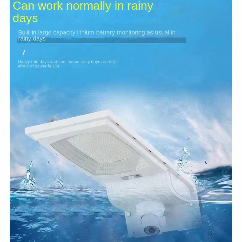 300W Smart Wifi Integrated Solar Light with Monitoring Camera Waterproof App Control Solar Street Light Support Voice Intercom
