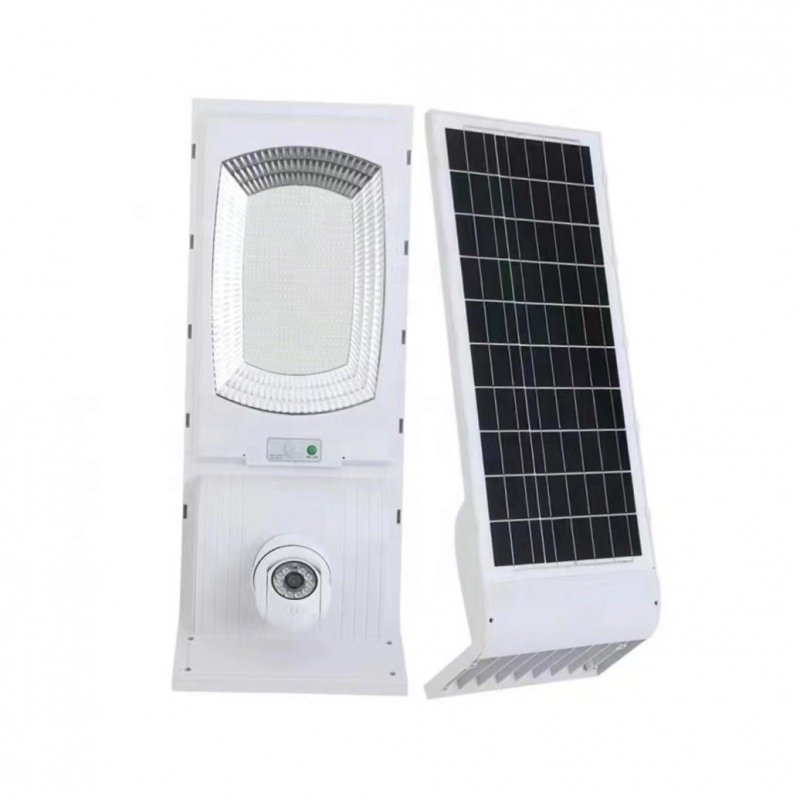 300W Smart Wifi Integrated Solar Light with Monitoring Camera Waterproof App Control Solar Street Light Support Voice Intercom