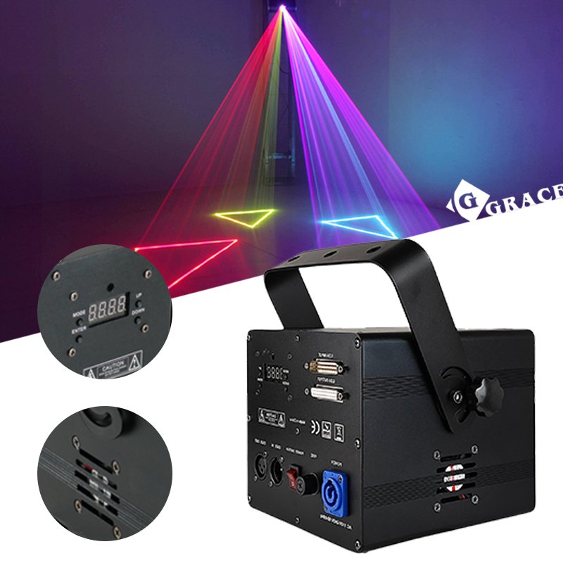 Grace 2W RGB Animation Laser Show Lights Night Club DJ Party Pro Disco Laser Stage Lighting