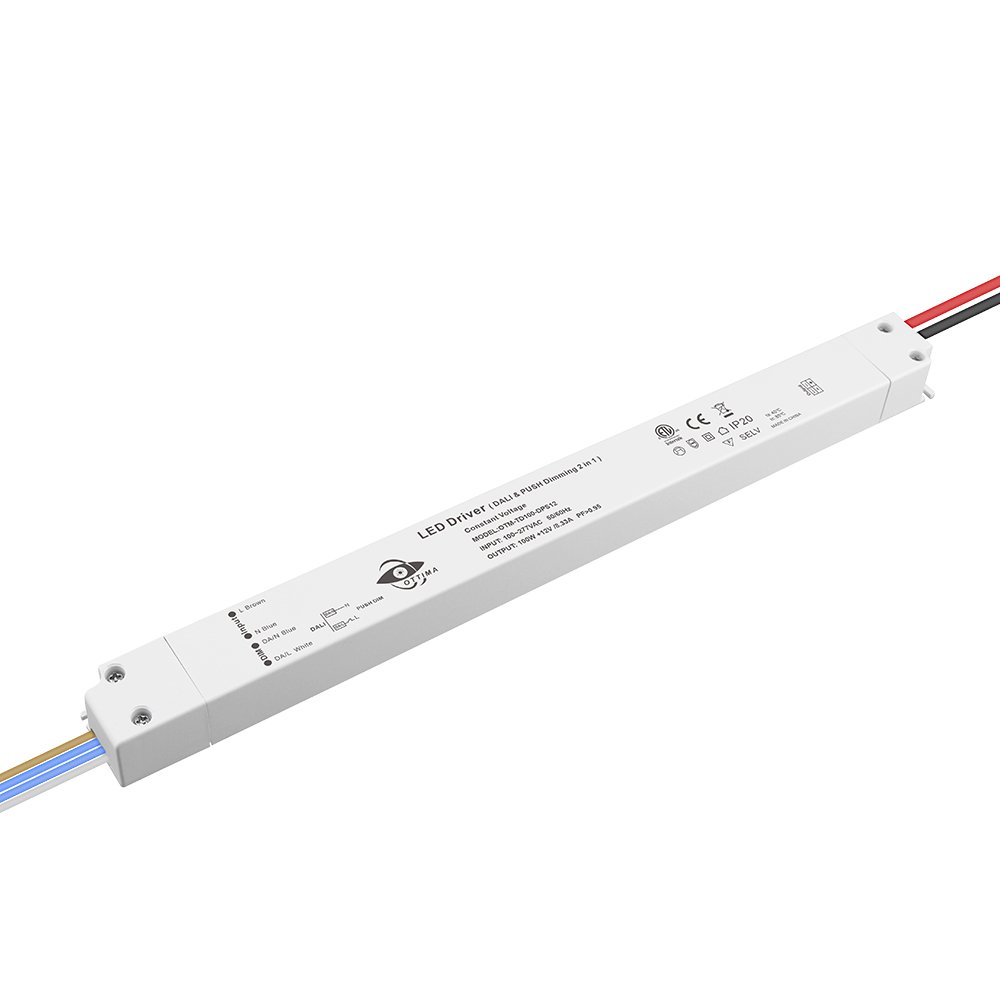 100W 12V 24V Dali+push 2 in 1 Dimmable Constant Voltage Led Driver