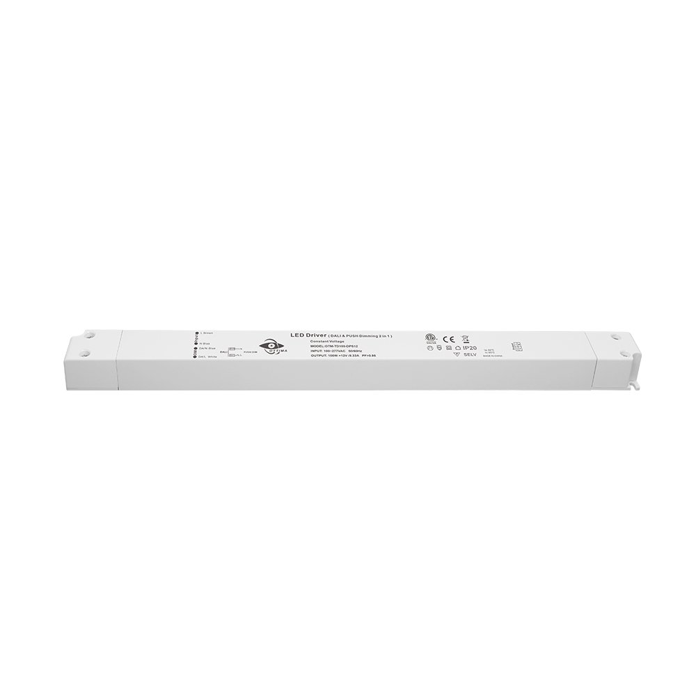 100W 12V 24V Dali+push 2 in 1 Dimmable Constant Voltage Led Driver