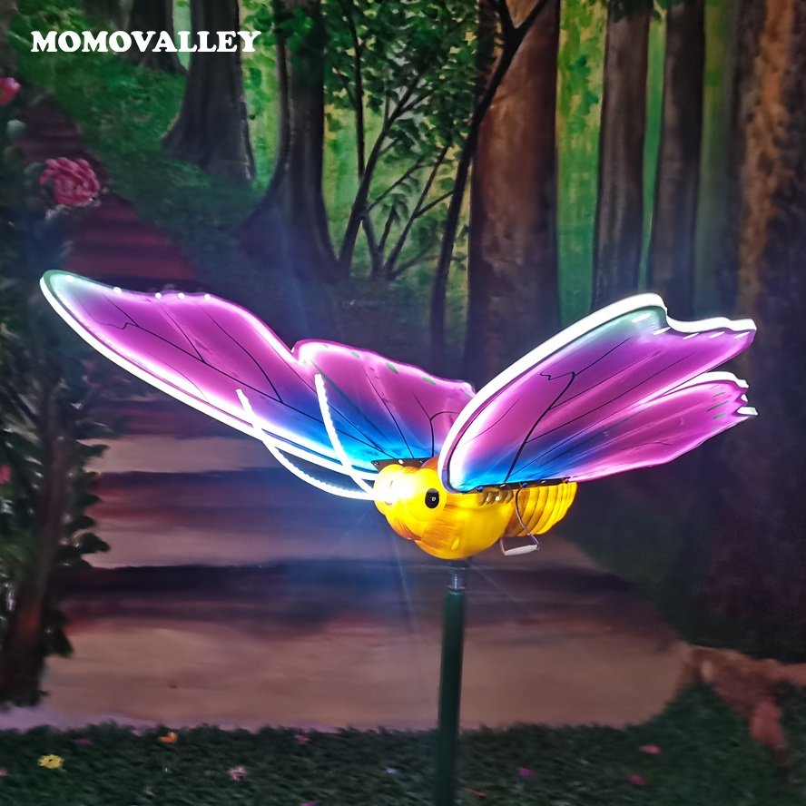 Exquisite 120CM Butterfly Light Centerpiece ABS Shell Vibrant Patterns Enhances Parks Lawns and Nighttime Landscapes