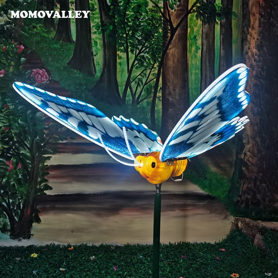 Exquisite 120CM Butterfly Light Centerpiece ABS Shell Vibrant Patterns Enhances Parks Lawns and Nighttime Landscapes