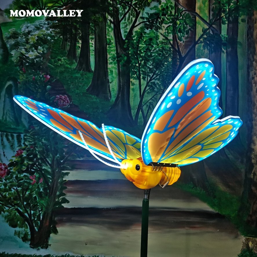 Exquisite 120CM Butterfly Light Centerpiece ABS Shell Vibrant Patterns Enhances Parks Lawns and Nighttime Landscapes