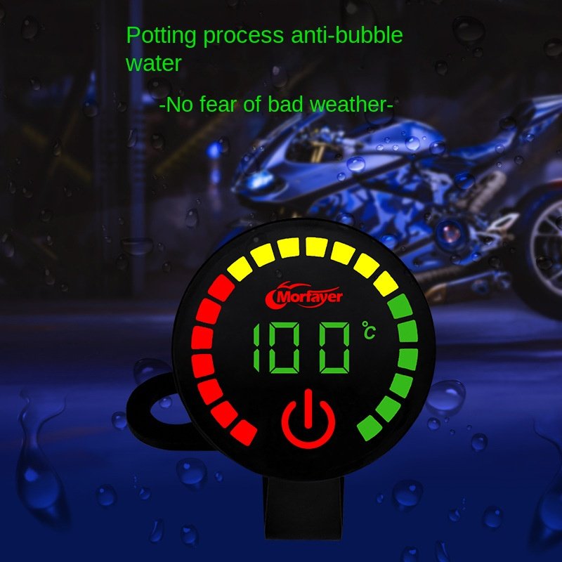 Hot Sale Dual Display Intelligent Alarm Power Meter Auto Meter for Motorcycle Voltmeter