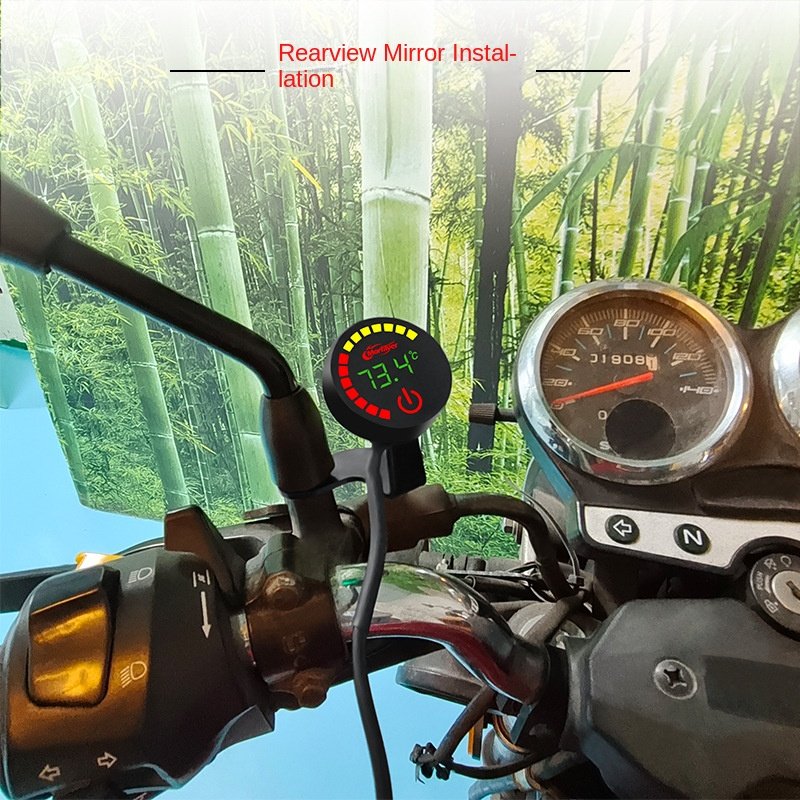 Hot Sale Dual Display Intelligent Alarm Power Meter Auto Meter for Motorcycle Voltmeter