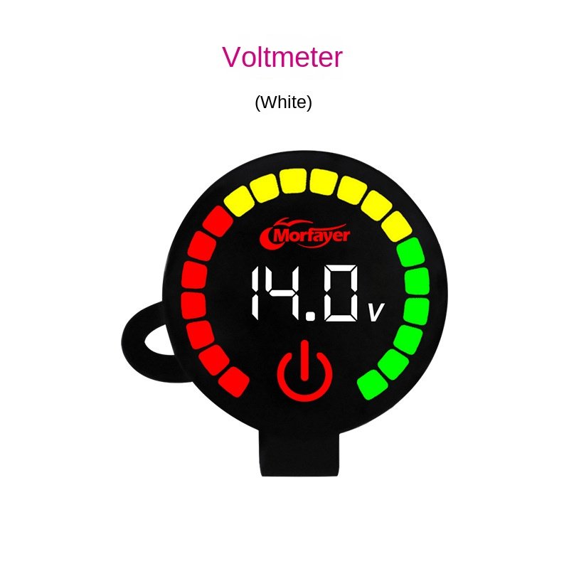 Hot Sale Dual Display Intelligent Alarm Power Meter Auto Meter for Motorcycle Voltmeter