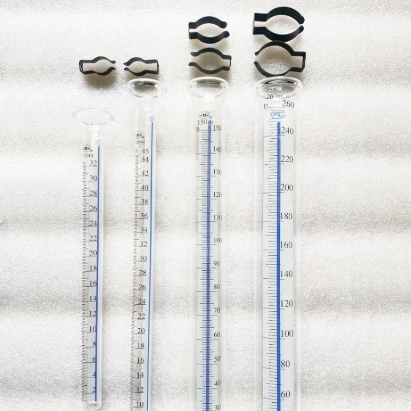 1PCS 32ml 45ml 90ml 100ml 120ml 150ml 260ml 320ml Glass Tube Cylinder Flow Meter Measuring for Diesel Test Bench