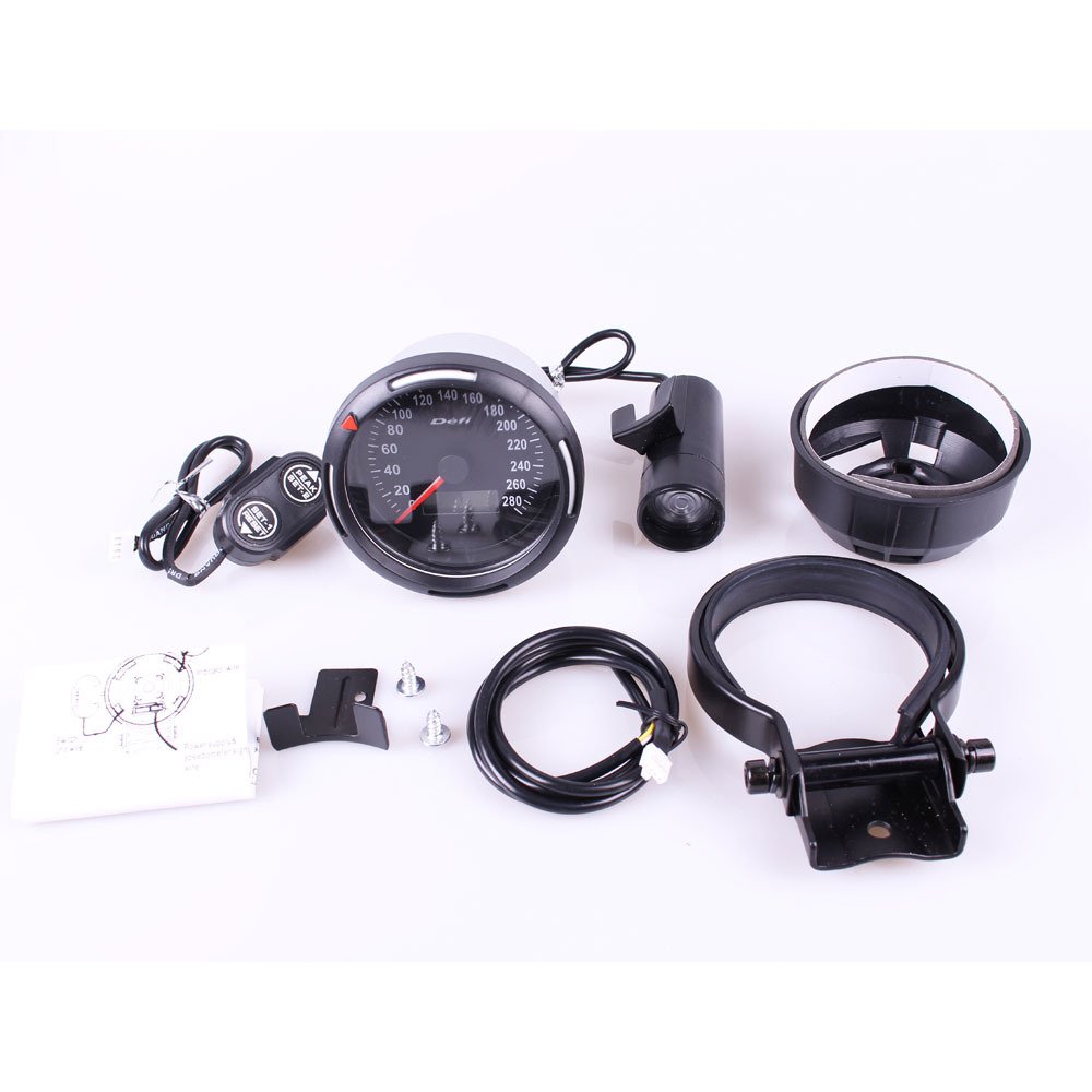 3.75inch Defi Electronic Speedometer Auto MPH/KMH Motorcycle Meter with Red Blue Light Display Car Speed per hour gauge