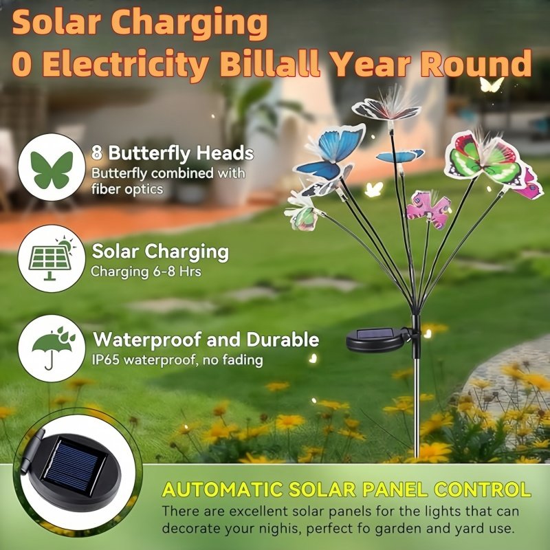 Factory Wholesale Outdoor 7 Color Solar Lights Landscape Lighting Solar Christmas Decoration Garden Lights for Yard Garden
