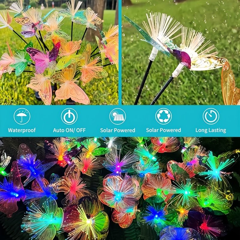Factory Wholesale Outdoor 7 Color Solar Lights Landscape Lighting Solar Christmas Decoration Garden Lights for Yard Garden