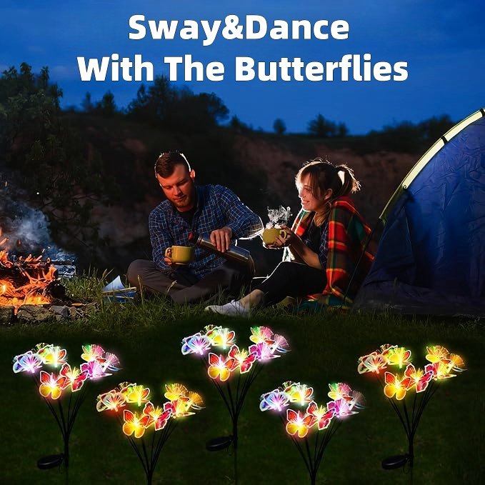 Factory Wholesale Outdoor 7 Color Solar Lights Landscape Lighting Solar Christmas Decoration Garden Lights for Yard Garden