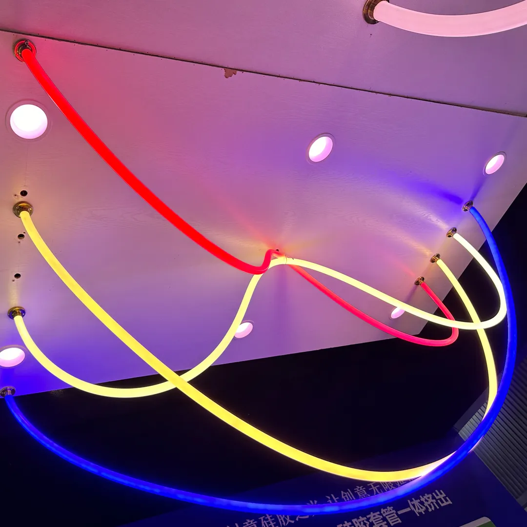 Linear Light Chandelier Creative 16mm 18mm 22mm 25mm 30mm Diameter Pendant Lamp 30mm Linear Modern 360-degree Flex Neon Led