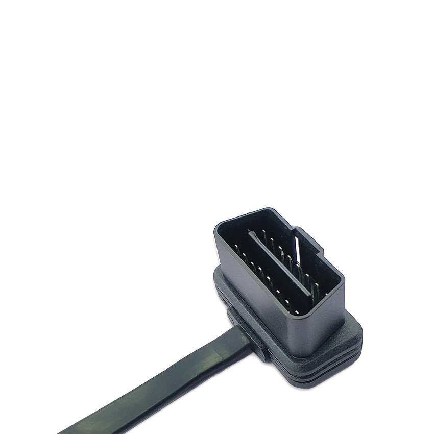 Wire Harness Auto Right Angle OBD2 / OBD 16 Pin Male to Female Extension Cable with On/off Switch for Obd Scanner Code Reader