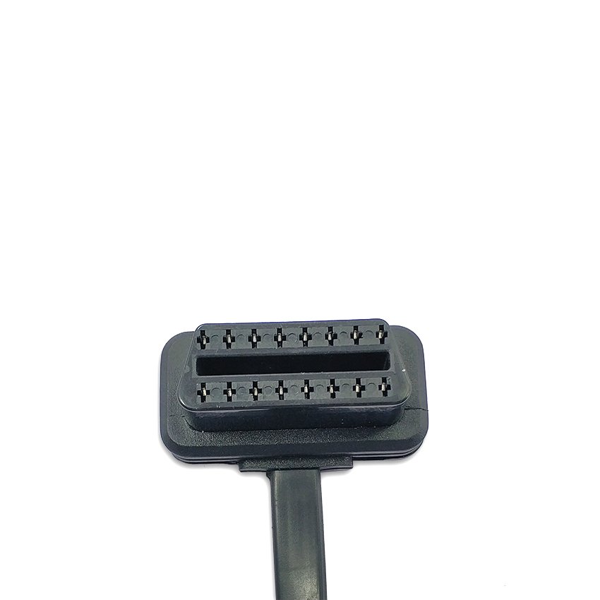 Wire Harness Auto Right Angle OBD2 / OBD 16 Pin Male to Female Extension Cable with On/off Switch for Obd Scanner Code Reader