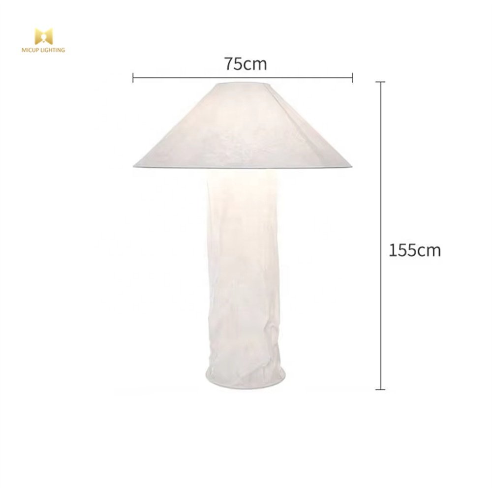 High Quality Minimalist Handmade White Paper Floor Lamp for Home Decoration Hotel Living Room