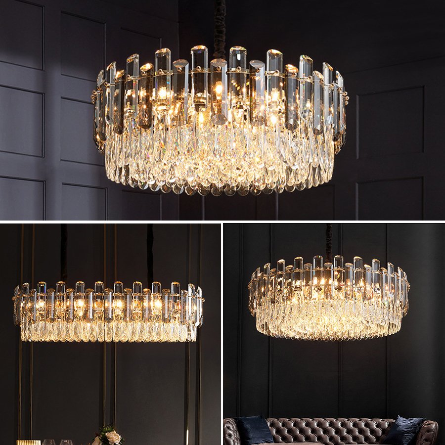 Rustic Bedroom Dining Room Pendant Light Fixtures Lighting Chandeliers Ceiling Luxury Gold Led Modern K9 Crystal Chandeliers