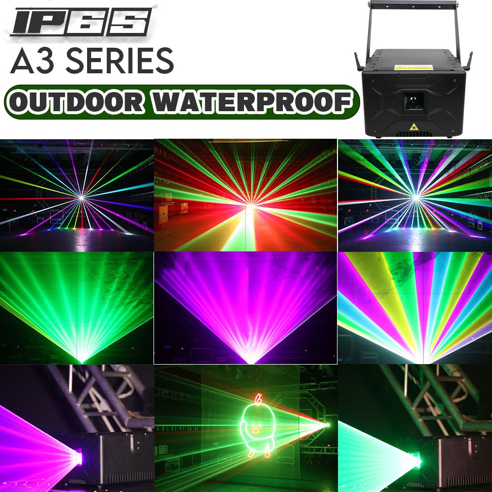 A3-710B 10W RGB Laser Beam Light Show Outdoor DJ Disco Party Stage Event LED Light Iron RGBW DMX DMX512 IP65 KTV Night Club
