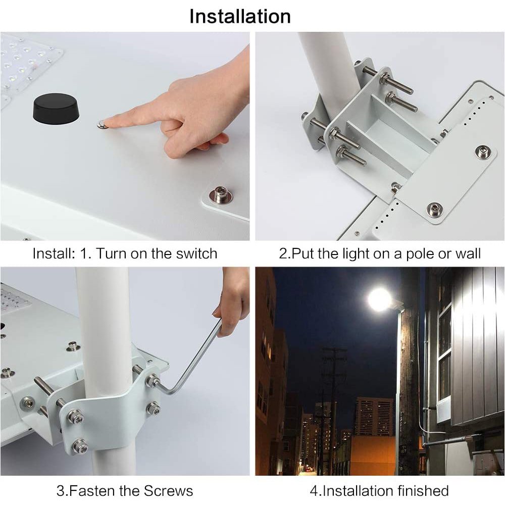 Smart Outdoor Road and Garden LiFePO4 Battery 25w 30w Integrated Power Energy Solar Led Street Lamp Motion Sensor