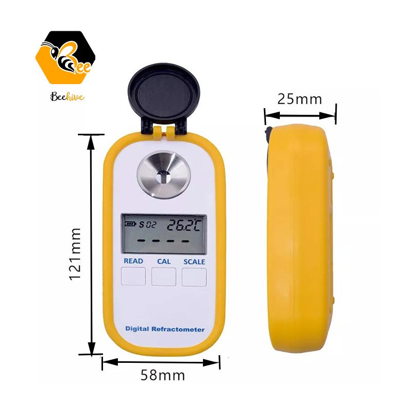 0-94% Digital Display Refractometer Brix Scale Honey Sugar Content Sugar Food Sweetness Refractometer for Oil Testing