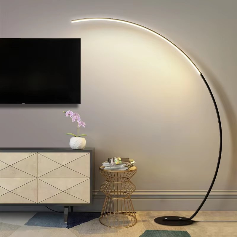 Hotel Bedside Large Arch Fishing Floor Lamps Black Luxury Living Room Corner Nordic Modern Led Floor Lamp