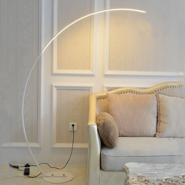 Hotel Bedside Large Arch Fishing Floor Lamps Black Luxury Living Room Corner Nordic Modern Led Floor Lamp