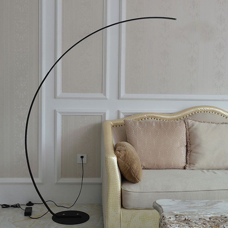 Hotel Bedside Large Arch Fishing Floor Lamps Black Luxury Living Room Corner Nordic Modern Led Floor Lamp