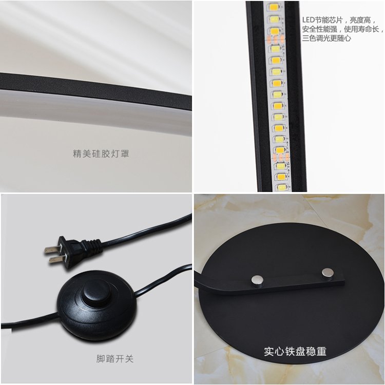 Hotel Bedside Large Arch Fishing Floor Lamps Black Luxury Living Room Corner Nordic Modern Led Floor Lamp