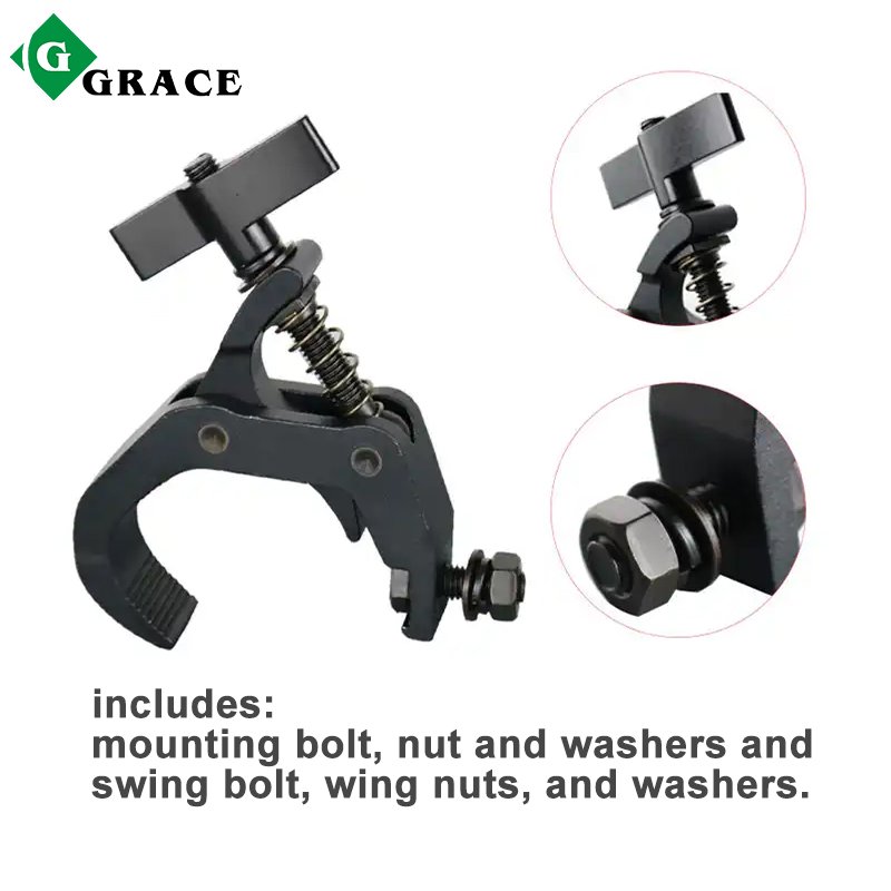 Grace Aluminum Truss Clamps Sstage Light Heavy Duty Hanging Hook Bracket Trigger Clamp Can Bear 200KG