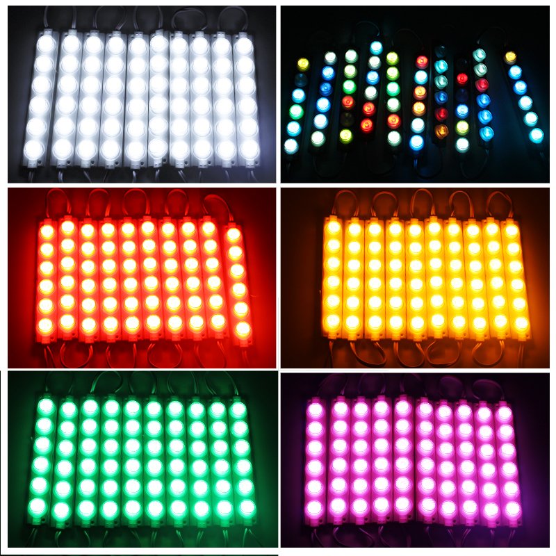 IP6512V 24v 220v SMD2835 6leds LED ModuleHigh Brightness Side Light With Waterproof Lens for Advertising Board