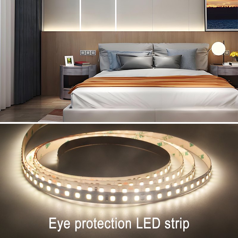 3OZ PCB Angel Eyes CRI90 Strip Light 3000K 4000K 5000K 24V 140leds 8MM 2835 Full Spectrum Strip for Protect Eyes Light