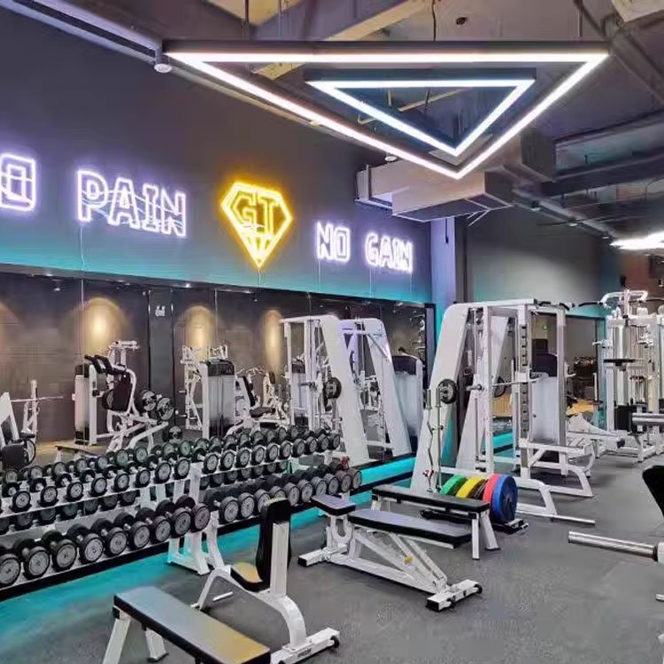 Decorative Chandelier Led Office Lighting Pendant Lamps Triangles Hanging Lamp Led Ring Light Ceilinggym Lights