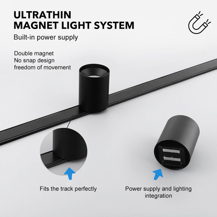 Zhongshan Hidden Circle Zigbee Smart 35 Ultra-Thin Magnetic Warm White Ultra Slim Track Light for Family Room