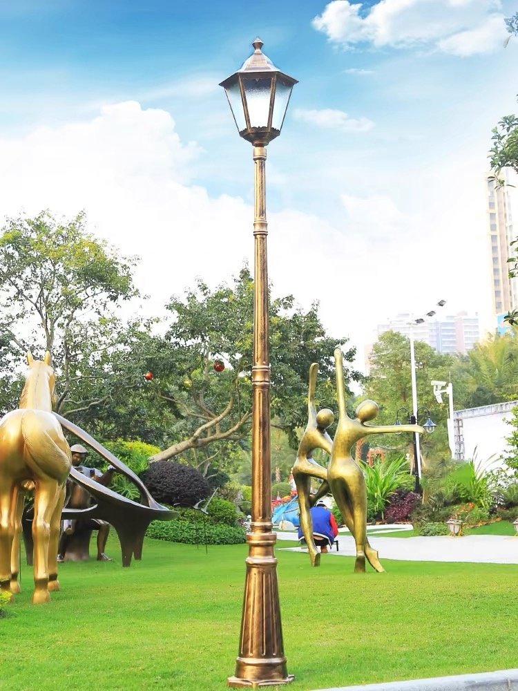 European Style Outdoor Waterproof Garden Light Single Head/double Head Black/antique Bronze Villa Lawn Landscape Garden Light