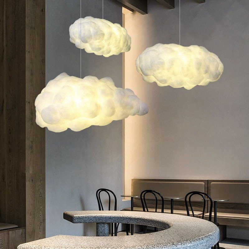 Custom Decorative Cloud Chandelier for Children's Bedrooms Factory Wholesale for Shopping Malls Hotels Remote Control