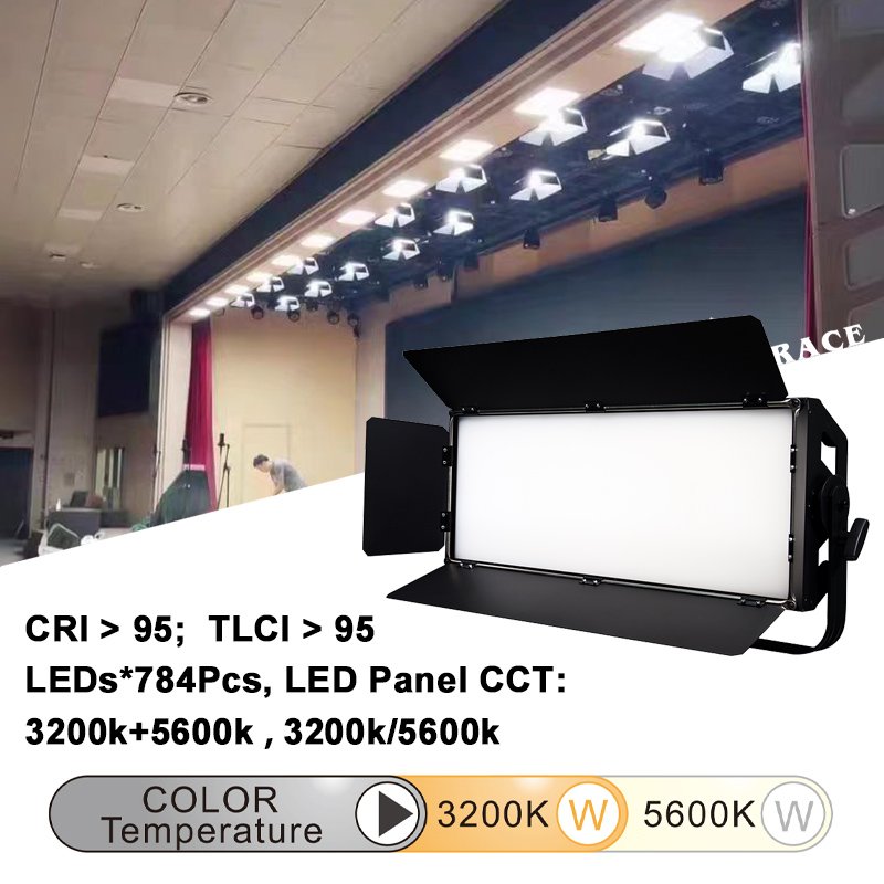 Igracelite 400W LED Panel Light TLCI CRI>95 Panel Lighting Professional CCT3200K/5600K RDM PWM Mode Quiet LED Panel Light