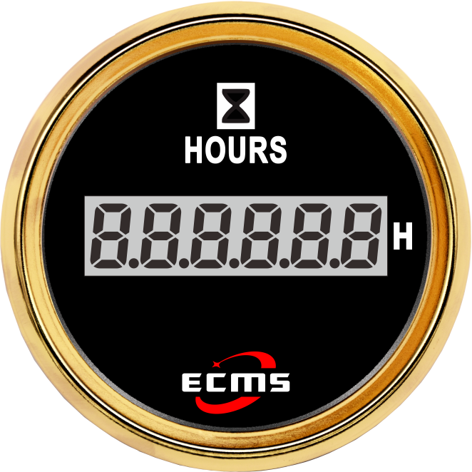 52mm Engine Hourmeter Auto Digital Counter Gauge Tachometers Hour Meter 12v