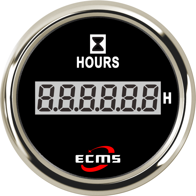 52mm Engine Hourmeter Auto Digital Counter Gauge Tachometers Hour Meter 12v