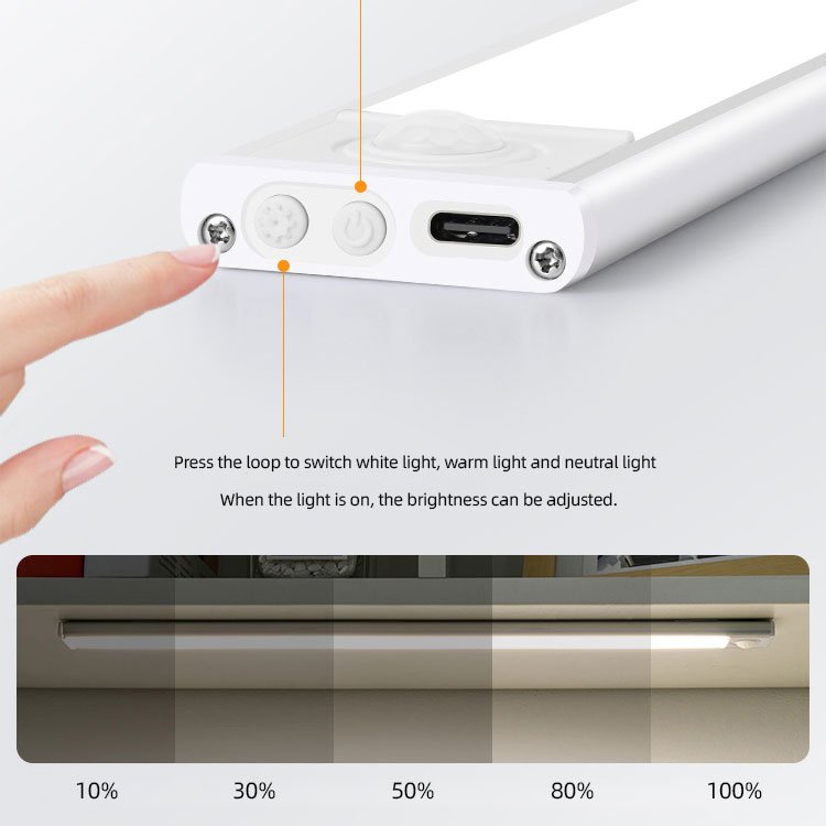 Led Under Cabinet Lights Night Led Motion Sensor Kitchen Bathroom Mirror with Light 3cct Smooth Dimming Flicker Free CE/FCC/RoHs
