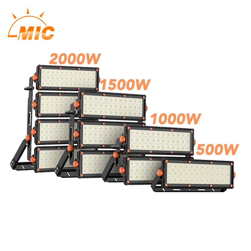 ETL SAA ROHS EMC Certificates LED Stadium 750 Aluminum Lamp Body 5000K IP66 Rating 1000w Led Stadium Light