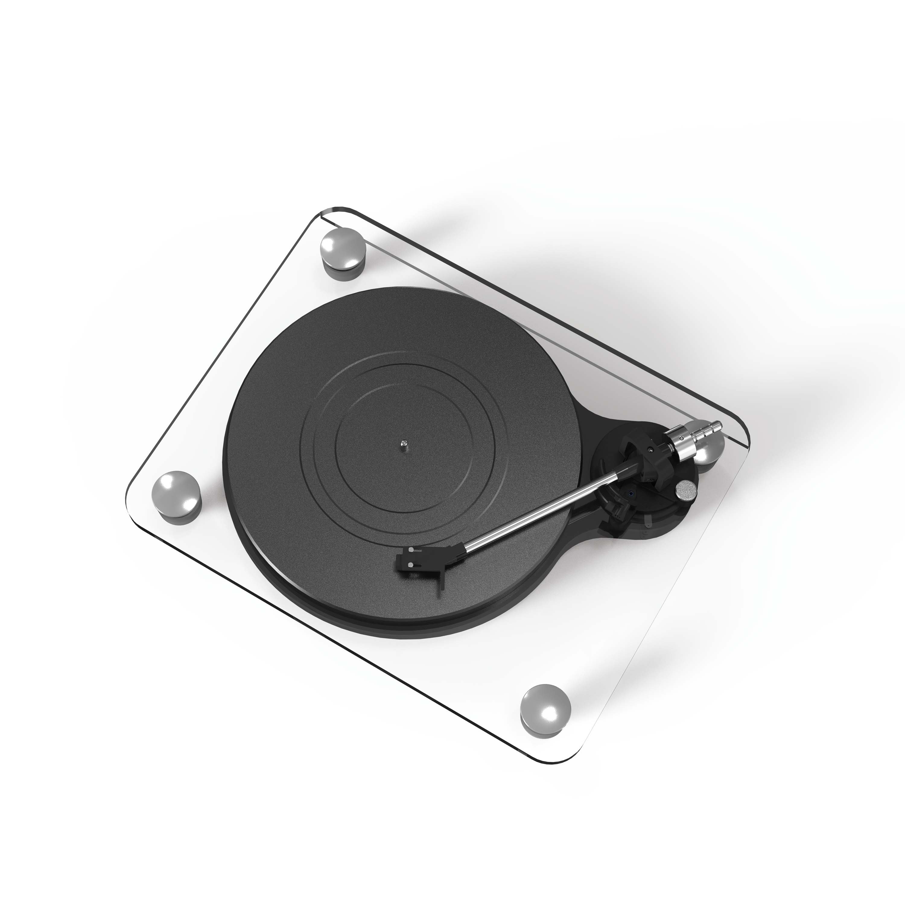 Vinyl Turntable Player with Bluetooth Feature Acrylic Record Player for 3.5mm Output for Vinyl Records